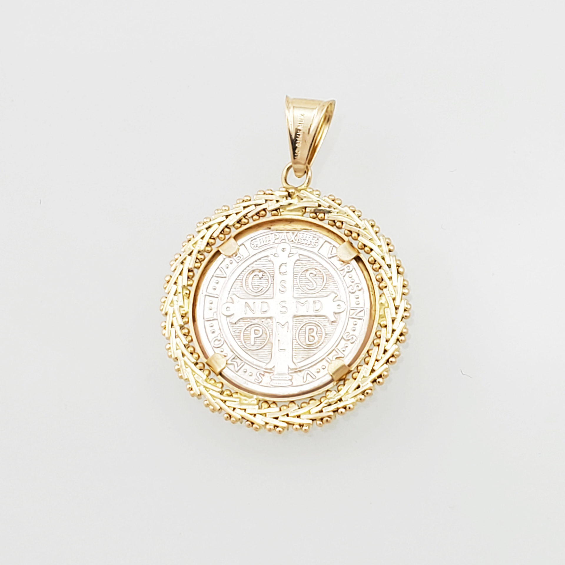 Medalla San Benito Abad en plata - La Casa del Cofrade