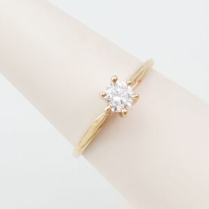 Anillo Compromiso con Cz (6 Prongs) - Oro Amarillo 14Kts - Eurogems