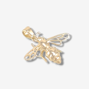 Dije (20 x 14 mm) Abeja Mediana - Oro Amarillo 14Kts