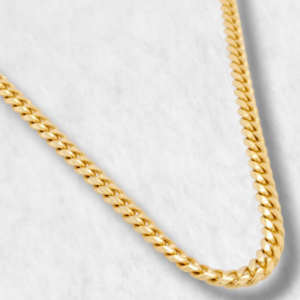 Cadena (47 cm) Cuban Link Maciza (3.5 mm) - Oro Amarillo 14Kts