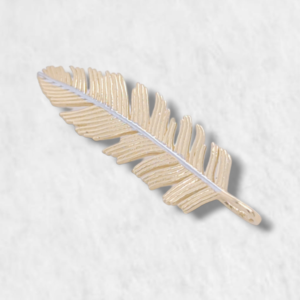 Dije (10 x 30 mm) Pluma Alargada - Oro Amarillo 14Kts