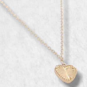 Cadena c/ Corazon Diamantado - Oro Amarillo 14Kts