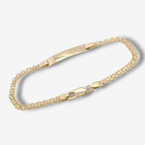 Brazalete (18 cm) Tejido Chino c/ Esclava - Oro Amarillo 14Kts