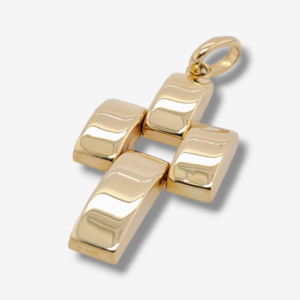 Dije (18 x 31 mm) Cruz Articulada Pantera- Oro Amarillo 14Kts