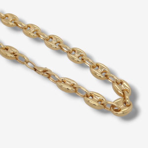 Cadena (59 cm) Tejido Mariner Puff  (7.6 mm) c/ Cierre Lobster  - Oro Amarillo 18Kts