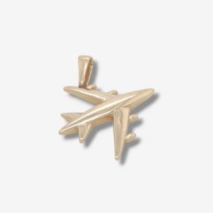 Dije (23 x 24 mm) Avion Mediano - Oro Amarillo 14Kts