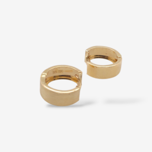 Zarcillos (15 mm) Huggies Reversibles Lisos/Satinados (6 mm) - Oro Amarillo 18Kts