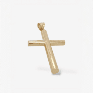 Cruz (23 x 34 mm) Tubular Light (4 mm) - Oro Amarillo 18Kts