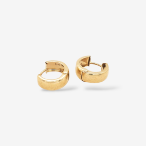 Zarcillos (13 mm) Huggies Media Cana (5 mm)  - Oro Amarillo 14Kts