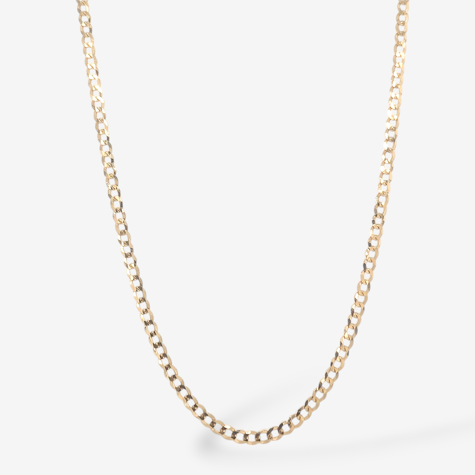 Cadena (40 cm) Tejido US Link (2 mm) c/ Cierre Lobster - Oro Amarillo 18Kts