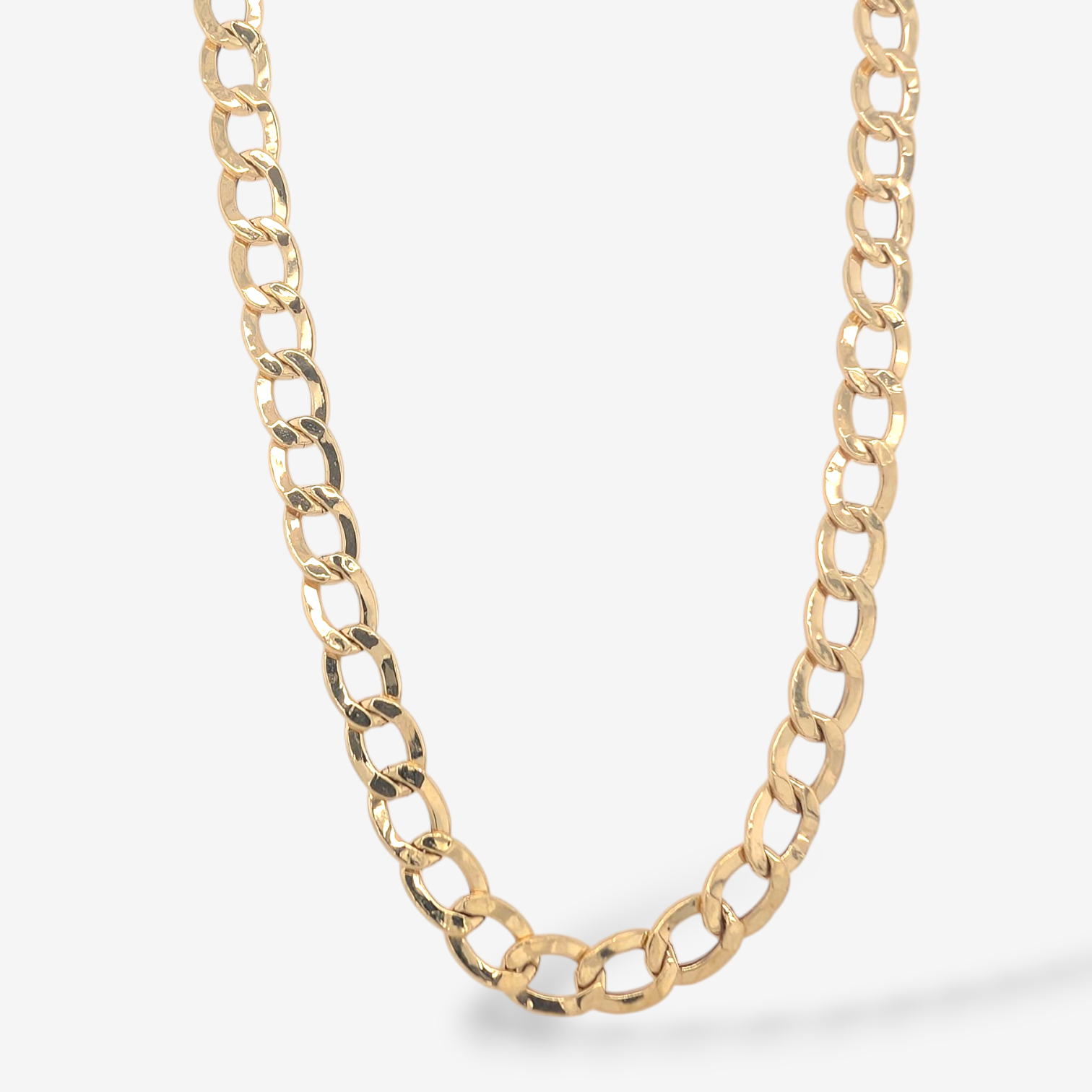 Cadena (60 cm) Tejido US Link (5.5 mm) Super Light c/ Cierre Lobster - Oro Amarillo 18Kts