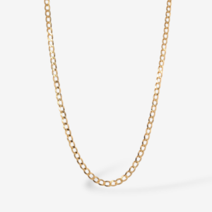 Cadena (40 cm) Maciza Tejido US Link (2.5 mm) c/ Cierre Lobster - Oro Amarillo 18Kts