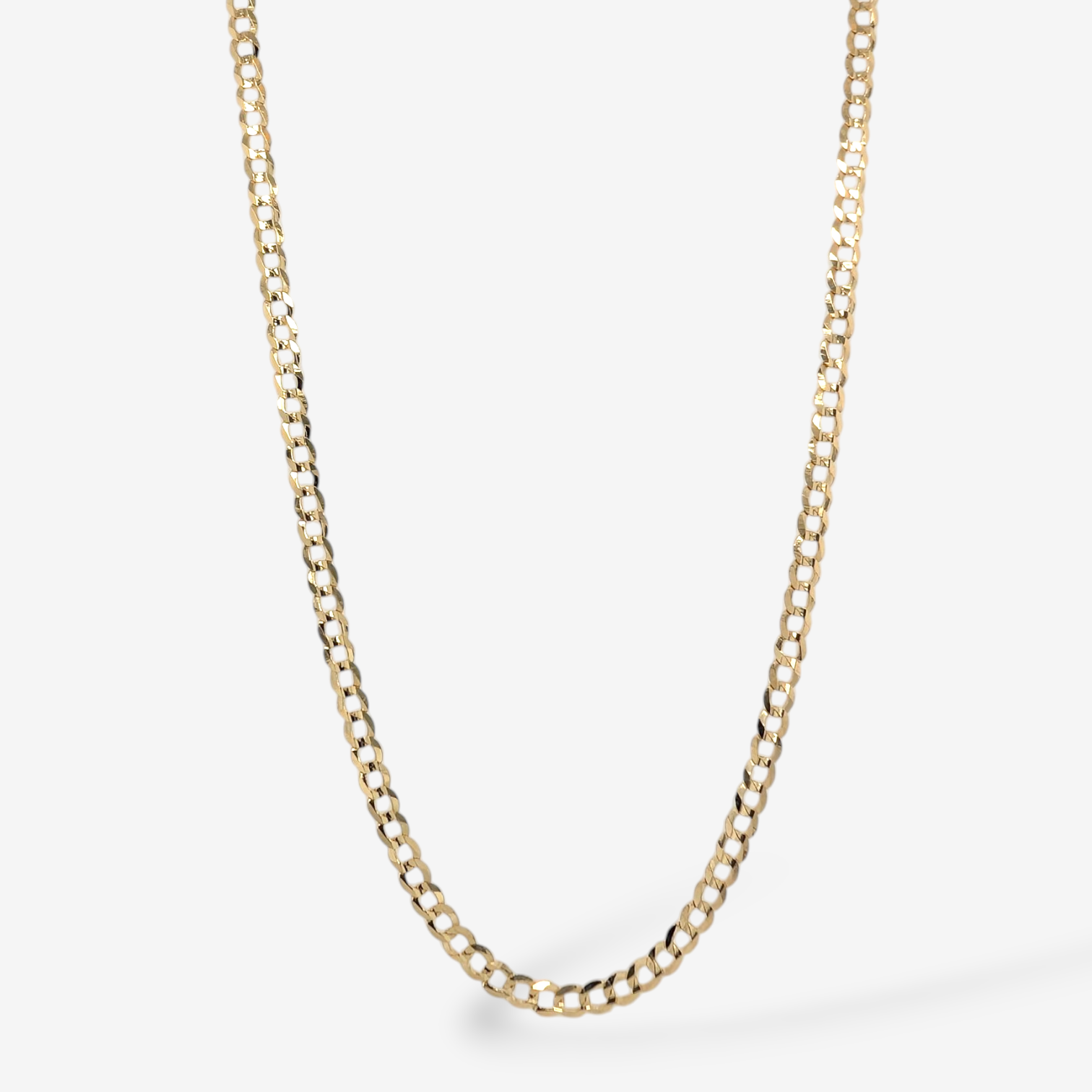 Cadena (50 cm) Maciza Tejido US Link (2.65 mm) c/ Cierre Lobster - Oro Amarillo 18Kts