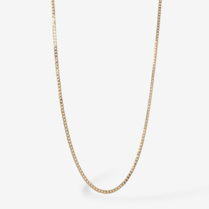 Cadena (45 cm) Tejido Mini Cuban Link Macizo (1.5 mm) c/ Cierre Spring - Oro Amarillo 18Kts