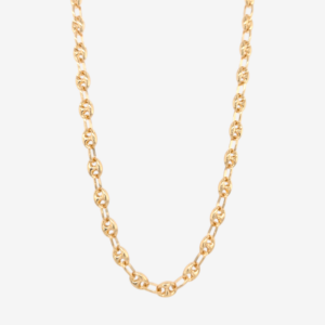 Cadena (60 cm) Tejido Mariner Puff (4.8 mm) c/ Cierre Lobster - Oro Amarillo 18Kts