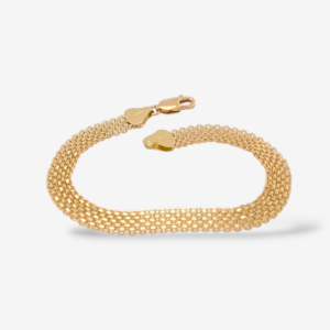 Brazalete (20.5 cm) Tejido Chino Macizo (7.5 mm) c/ Cierre Lobster - Oro Amarillo 18Kts