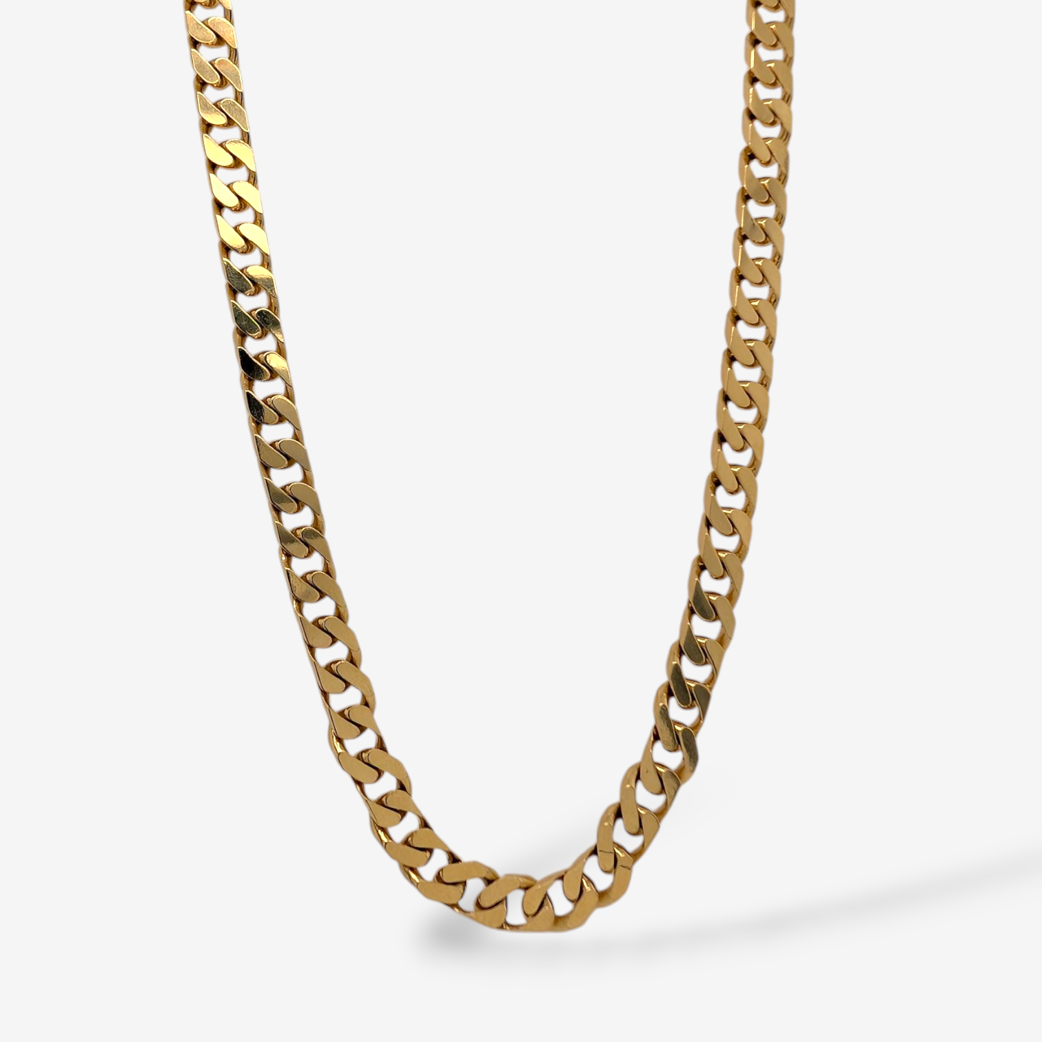 Cadena (60 cm) Maciza Tejido Monaco c/ Cierre Lobster (4.5 mm) - Oro Amarillo 18Kts