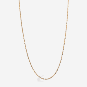 Cadena (45 cm) Fina Cable Diamantada (0.70 mm) c/ Cierre Lobster - Oro Amarillo 18Kts