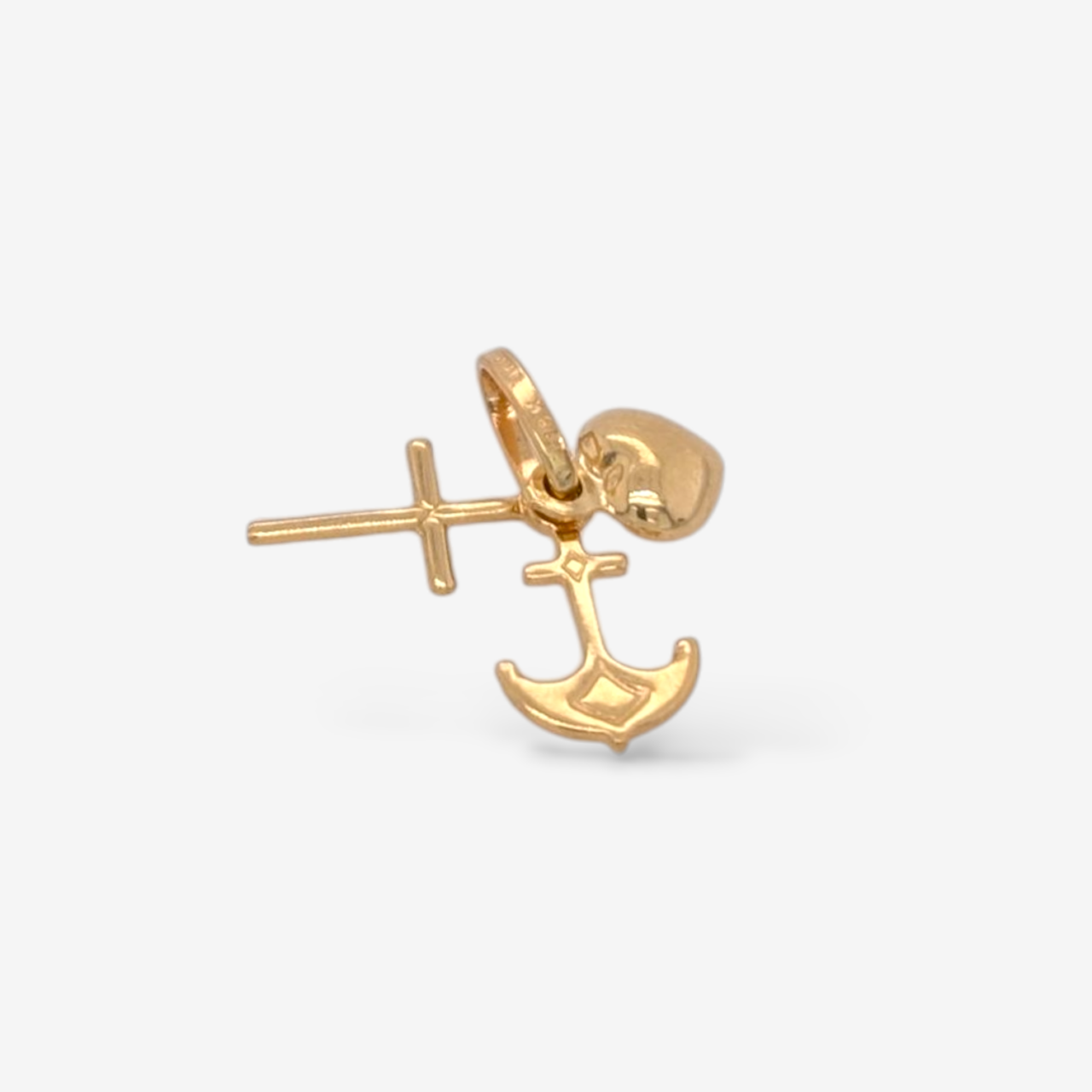 Dije (6 mm & 9 mm) Tres Gracias Pequeno - Oro Amarillo 18Kts