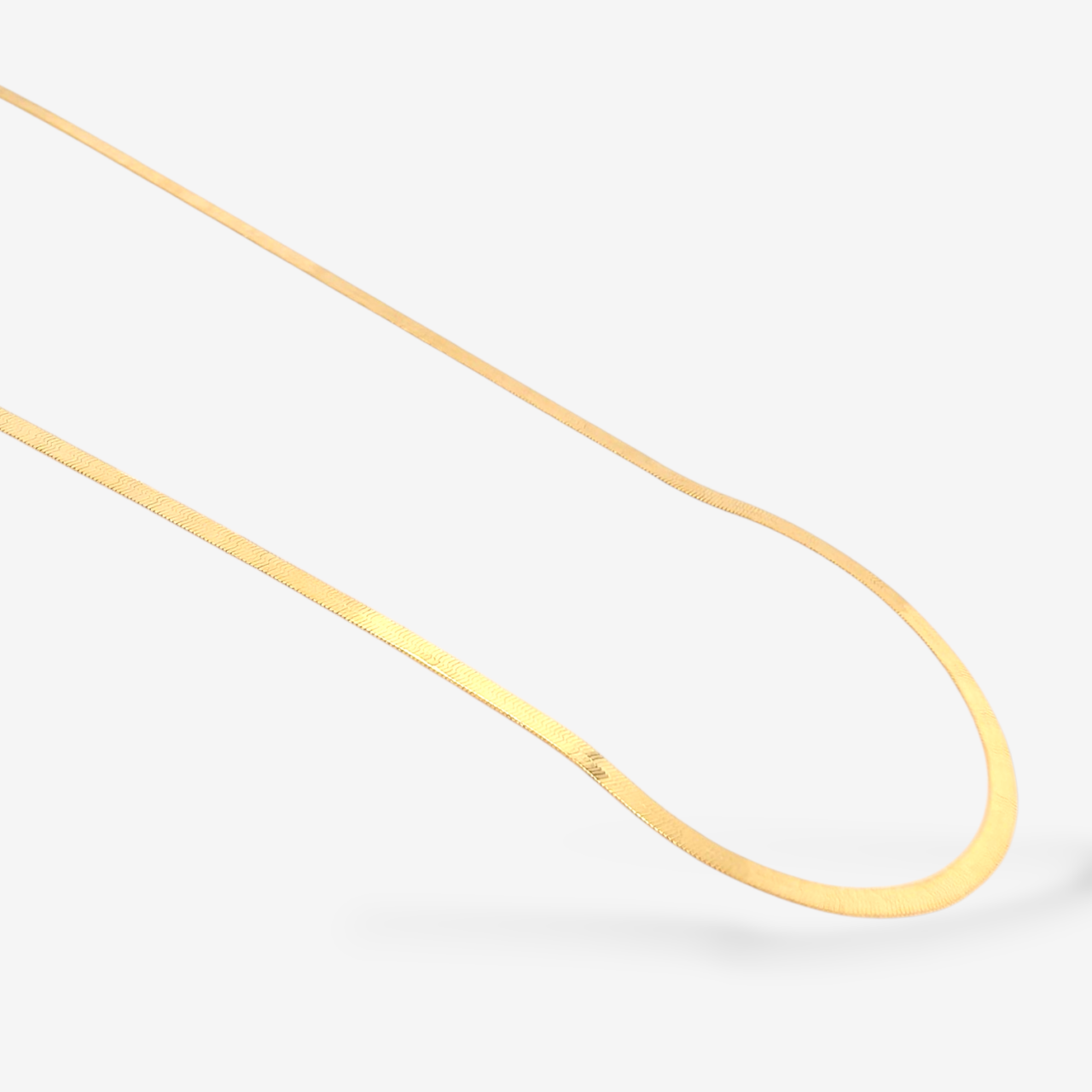 Cadena (40 cm) Herringbone (2.5 mm) c/ Cierre Spring - Oro Amarillo 18Kts