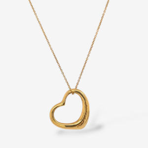 Cadena (40 cm) c/ Corazon Silueta Tiffany (22 x 18 mm) - Oro Amarillo 18Kts