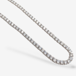 Gargantilla (40 cm) Tennis c/ Zircones 4 Prongs (3 mm) c/ Cierre Caja - Plata