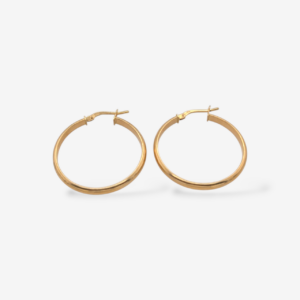 Zarcillos (28 mm) Argollas 1/2 Cana Light (3 mm) - Oro Amarillo 18Kts