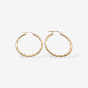 Zarcillos (29 mm) Argollas 1/2 Cana Light (3 mm) - Oro Amarillo 18Kts