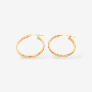 Zarcillos (23 mm) Argollas Tubo 1/2 Cana (3 mm) - Oro Amarillo 18Kts