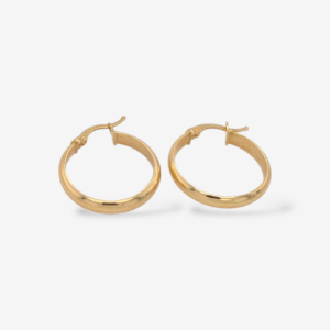 Zarcillos (21 mm) Argollas 1/2 Cana Light (3.6 mm) - Oro Amarillo 18Kts