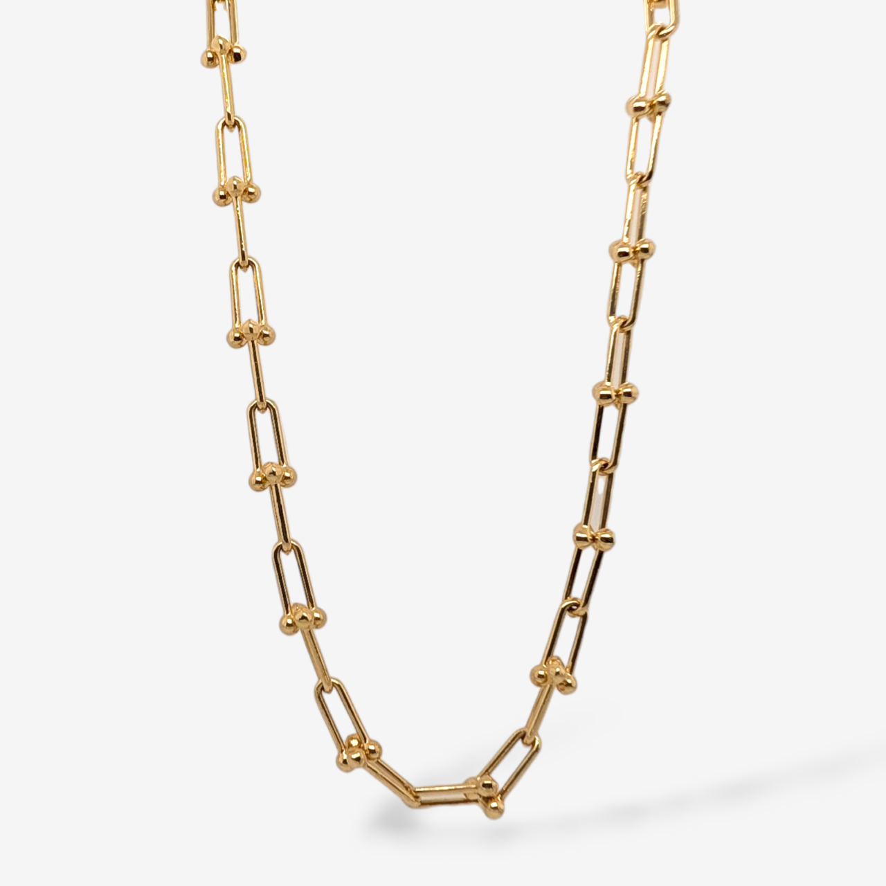 Cadena (45 cm) Tejido Ulink (4 mm) - Oro Amarillo 18Kts