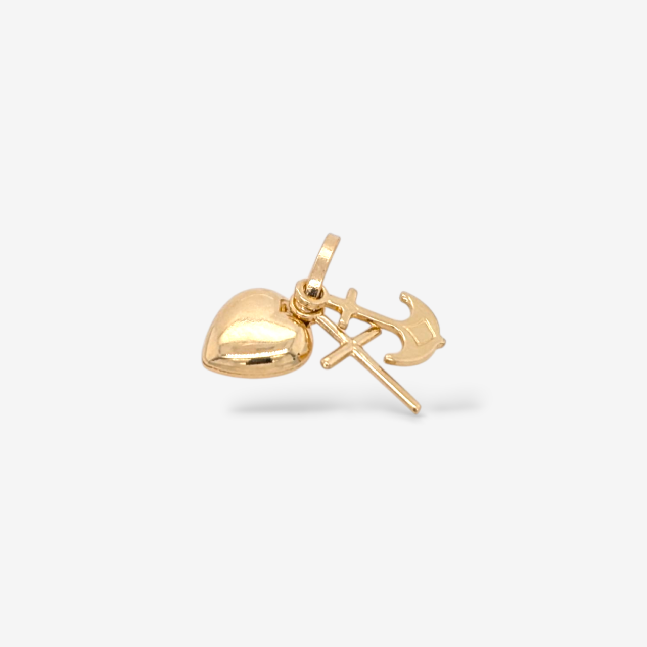 Dije (8 mm) Tres Gracias Pequeno - Oro Amarillo 14Kts