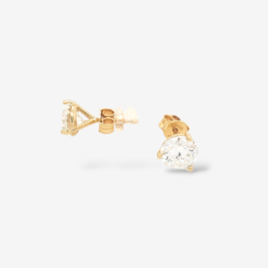 Zarcillos (3 Ct) Post Studs Diamantes Labgrown 3 Prongs Martini (7.30 mm) - Oro Amarillo 18Kts