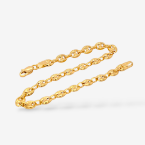 Brazalete (18 cm) Tejido Mariner Puff (4.40 mm) Cierre Lobster - Oro Amarillo 18Kts
