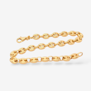 Brazalete (20 cm) Tejido Mariner Puff (5.60 mm) Cierre Lobster - Oro Amarillo 18Kts