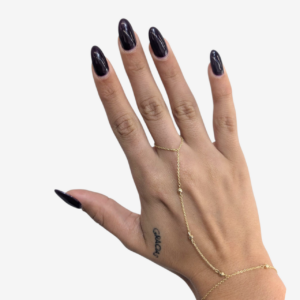 Brazalete Cadena Fina Shamaran c/ Esferas Diamantadas & Cierre Lobster - Oro Amarillo 14Kts