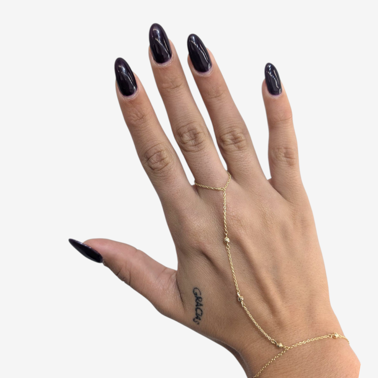 Brazalete Cadena Fina Shamaran c/ Esferas Diamantadas & Cierre Lobster - Oro Amarillo 14Kts