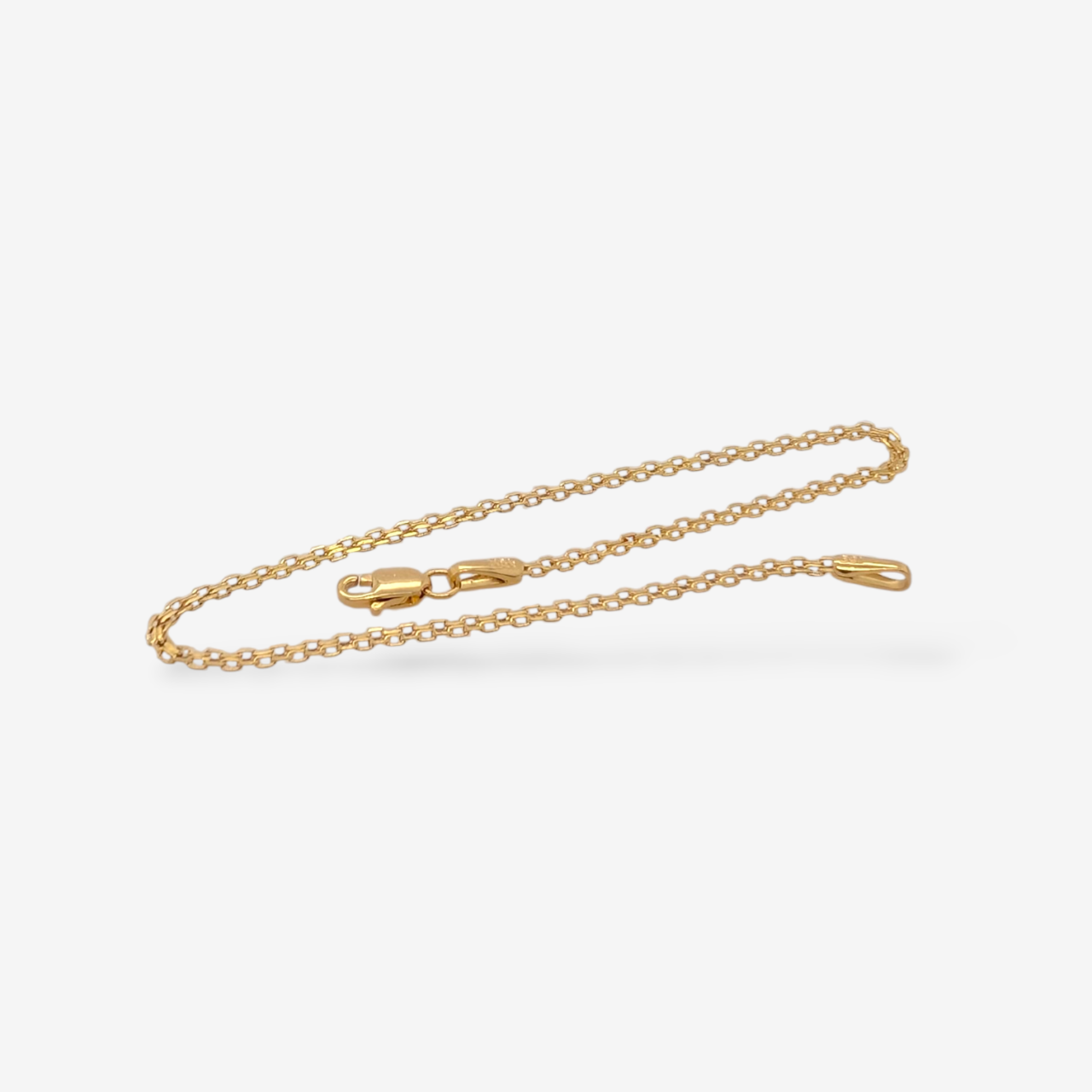 Brazalete (18 cm) Tejido Chino Light Bismark (1.6 mm) c/ Cierre Lobster - Oro Amarillo 18Kts