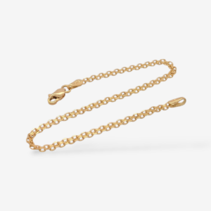 Brazalete (18 cm) Tejido Chino Bismark Light (2.5 mm) c/ Cierre Lobster - Oro Amarillo 18Kts