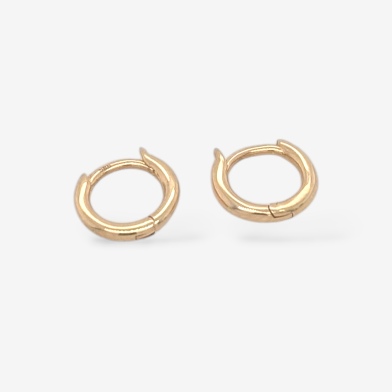 Zarcillos (9 mm) Huggies Mini (1.6 mm) - Oro Amarillo 14Kts