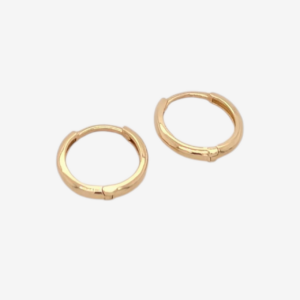 Zarcillos (13 mm) Huggies Pequenos (2 mm) - Oro Amarillo 14Kts