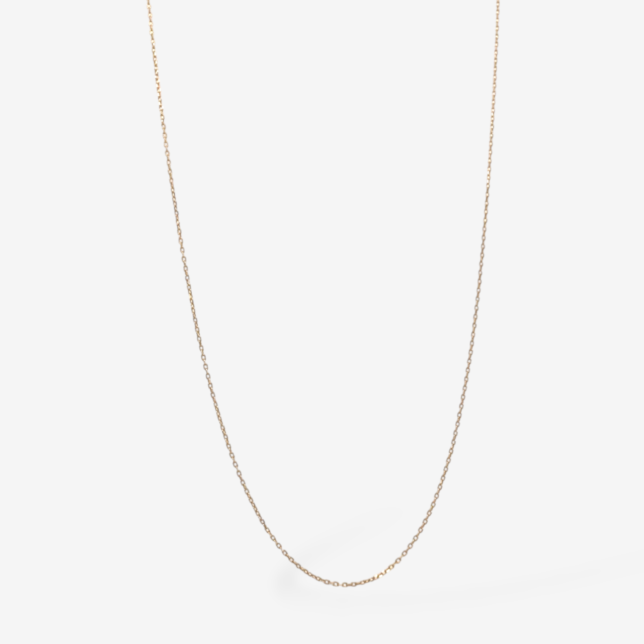 Cadena (50 cm) Fina Cable c/ 3 Ajustes & Cierre Lobster - Oro Amarillo 14Kts