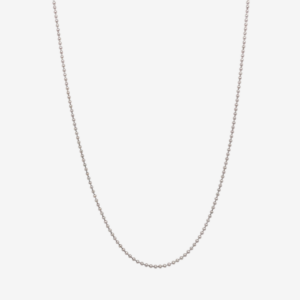 Cadena (40 cm) Militar Fina (1 mm) c/ Cierre Spring - Oro Blanco 18Kts