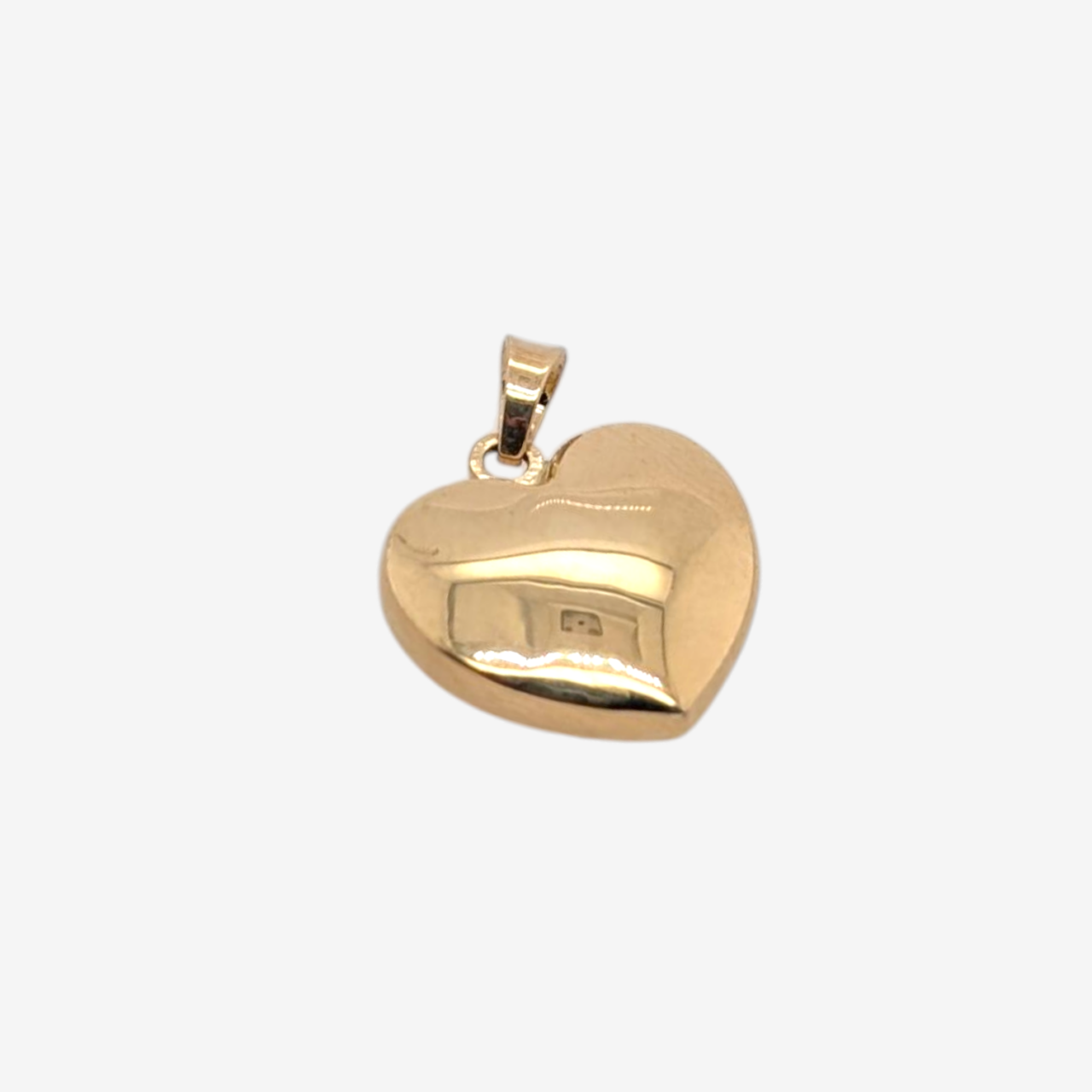 Dije (14 x 13 mm) Corazon Puff Pequeno - Oro Amarillo 14Kts