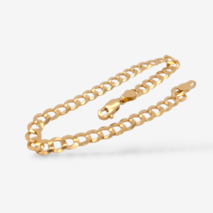 Brazalete (20.5 cm) Macizo Tejido US Link (5.5 mm) c/ Cierre Lobster - Oro Amarillo 18Kts