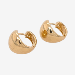 Huggies (13 mm) Gota Puff (10 mm) - Oro Amarillo 14Kts