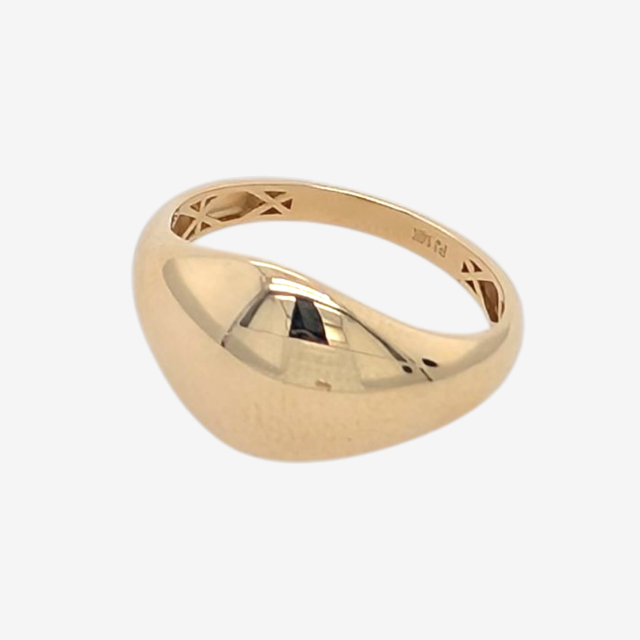Anillo (10 mm) Duomo Liso - Oro Amarillo 14Kts