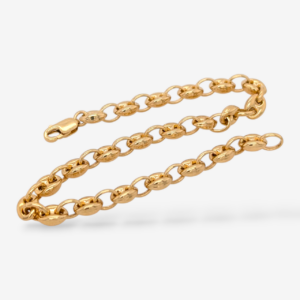 Brazalete (17 cm) Tejido Mariner Puff (4.3 mm) c/ Cierre Lobster - Oro Amarillo 18Kts