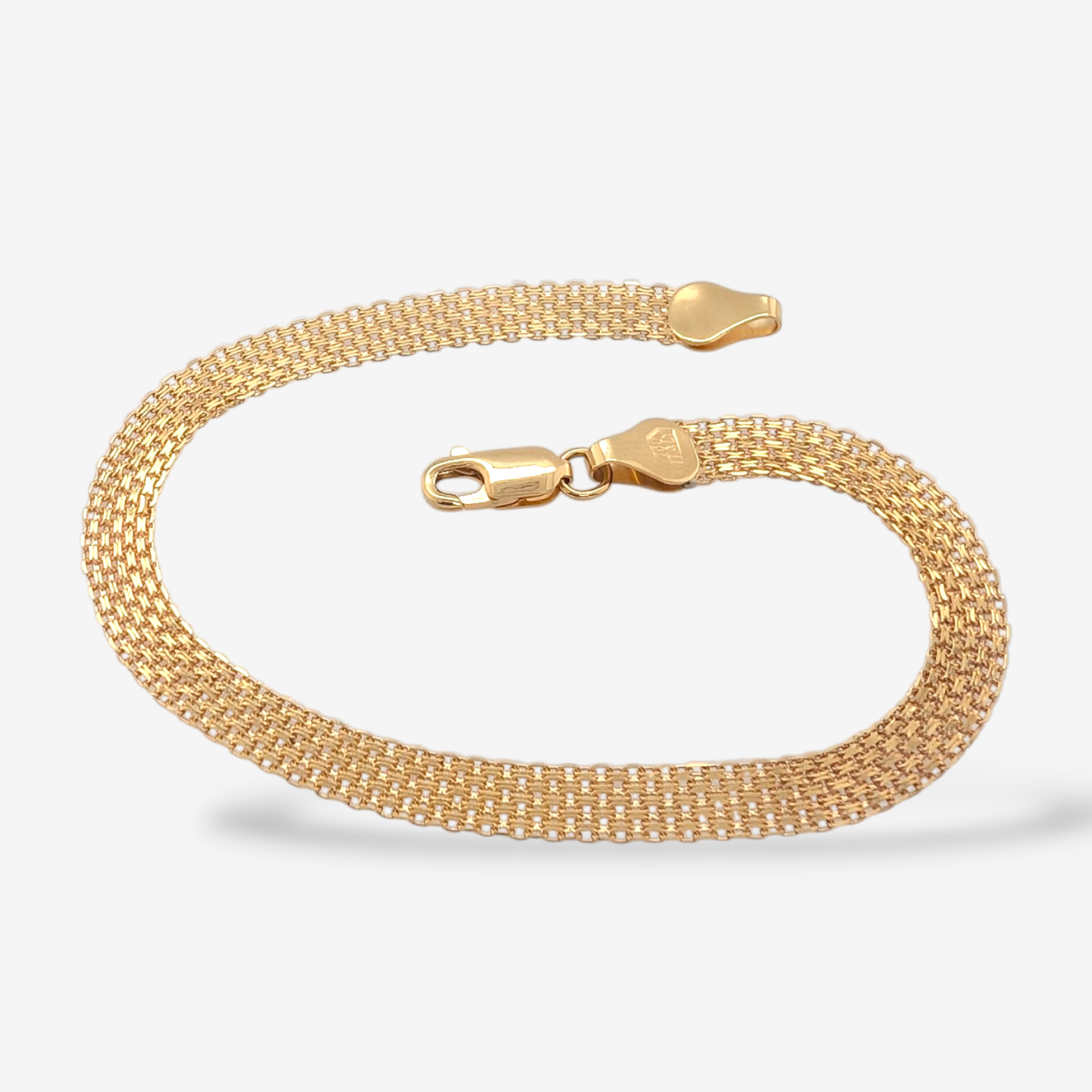 Brazalete (20.5 cm) Tejido Chino Light c/ Cierre Lobster (5.5 mm) - Oro Amarillo 18Kts